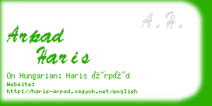 arpad haris business card